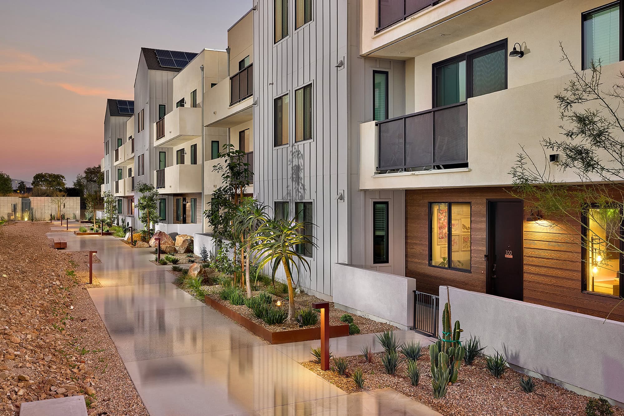 Exterior view of Ironwood at Epoca new apartment complex in San Diego
